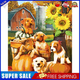 Yard Dog Pumpkin Partial Oil Paint By Numbers DIY Handpainted on Canvas Art